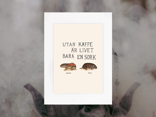 Lemmel - Poster ”Utan kaffe”