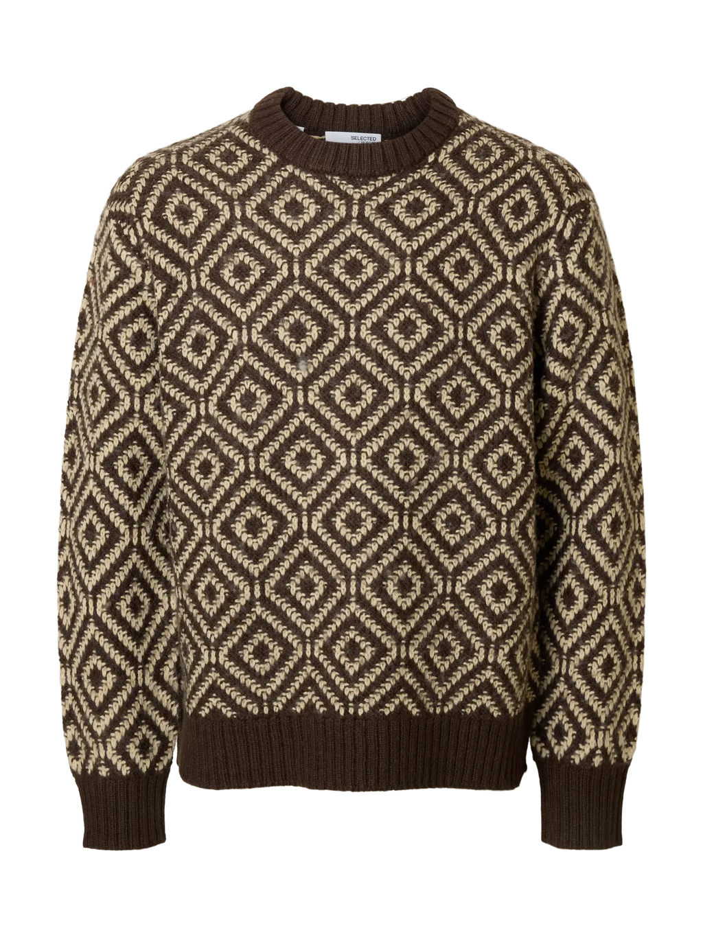 SELECTED - SLHREMI LS KNIT RELAXED CREW NECK Top