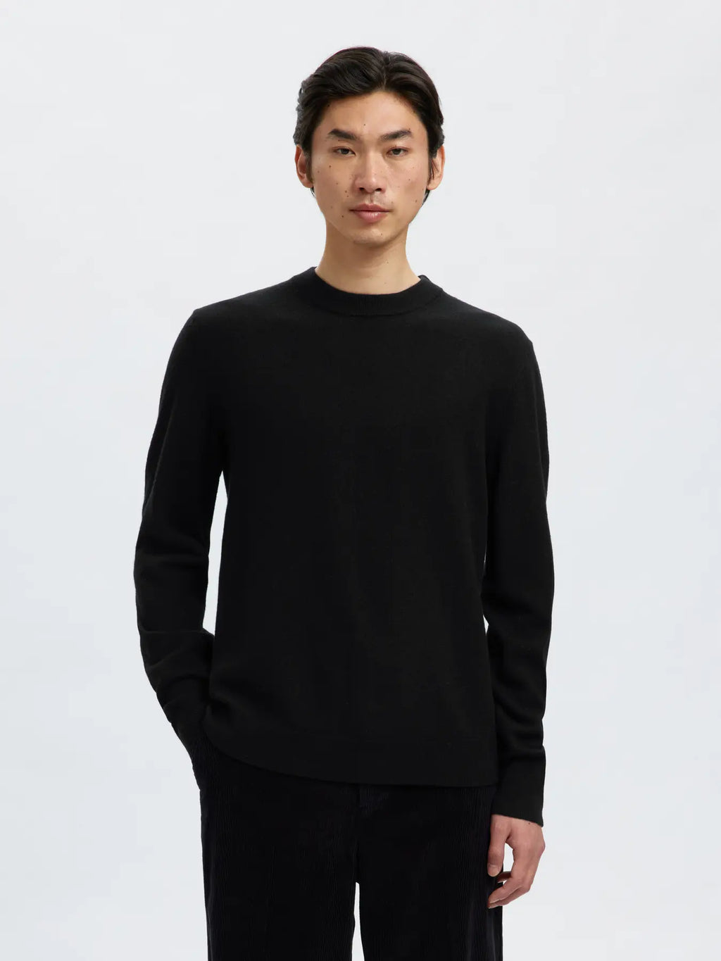 SELECTED - SLHTRAY Merino Brushed Relaxed Crew NOOS Top