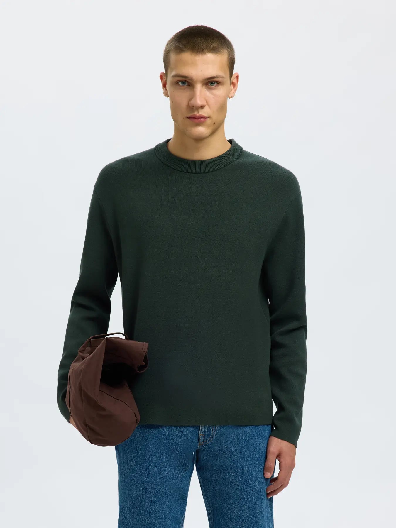 SELECTED - SLHTELLER FN RELAXED CREW NECK NOOS Top