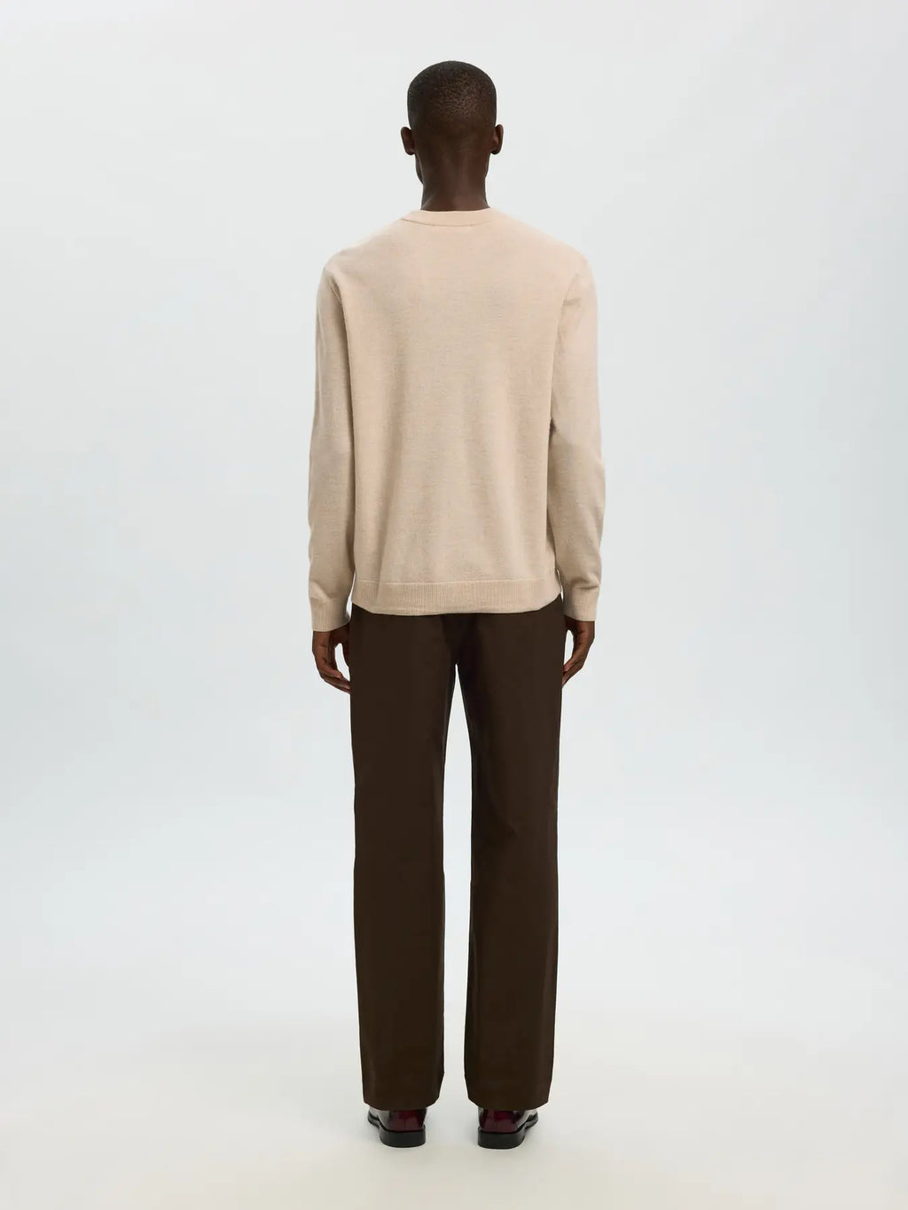 SELECTED - SLHTRAY Merino Brushed Relaxed Crew NOOS Top