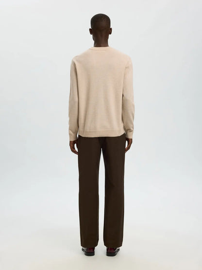 SELECTED - SLHTRAY Merino Brushed Relaxed Crew NOOS