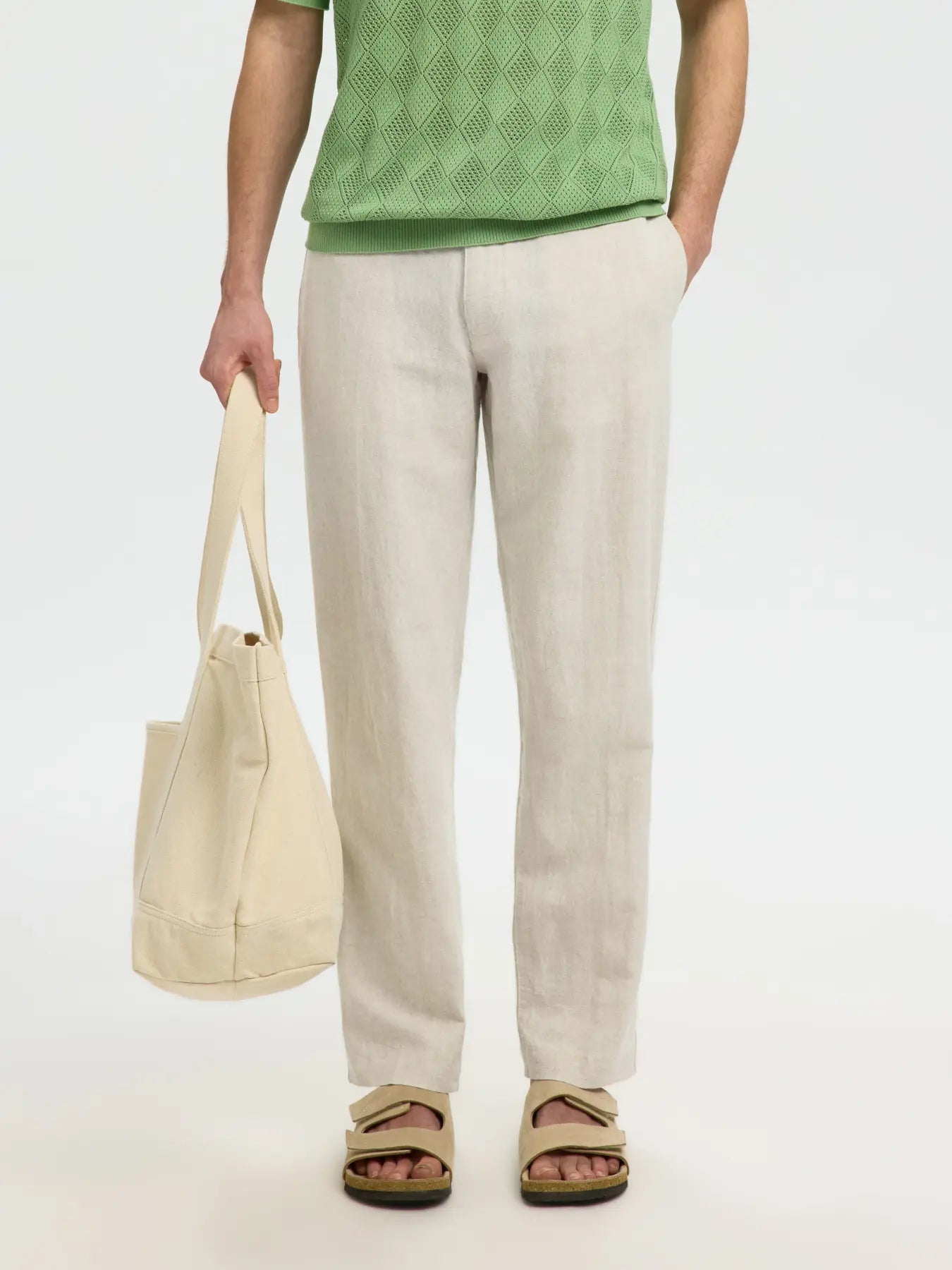 SELECTED - Slh196-straight Leroy linen bld pnt NOOS - Pants