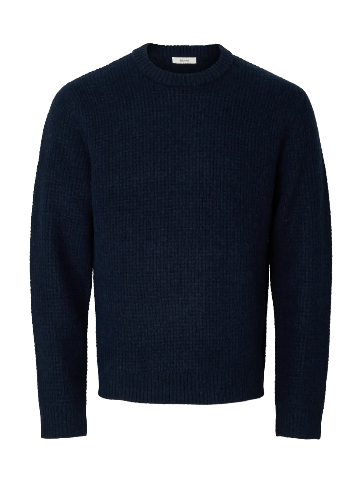 SELECTED - RAI LS KNIT WAFFLE CREW NECK - top