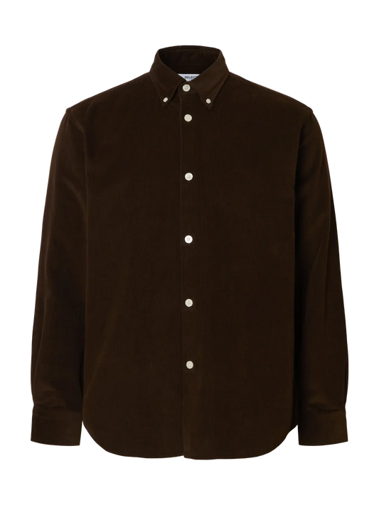SLHREGDANNI CORD BD LS SHIRT NOOS