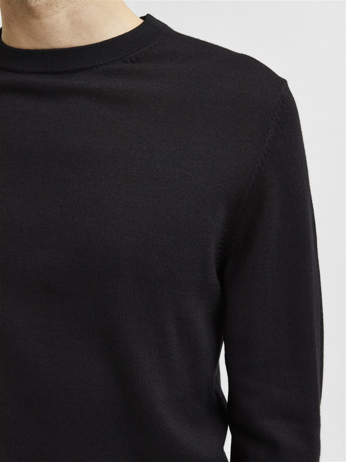 Slhtown Merino Coolmax Knit Crew Noos - Top