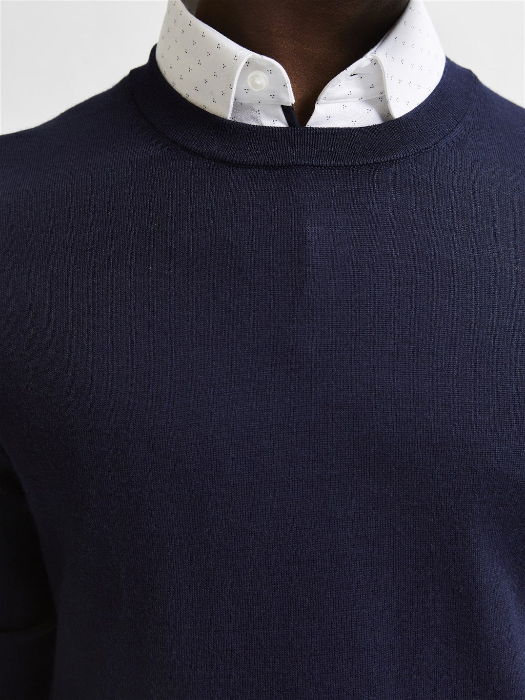 Slhtown Merino Coolmax Knit Crew Noos - Top
