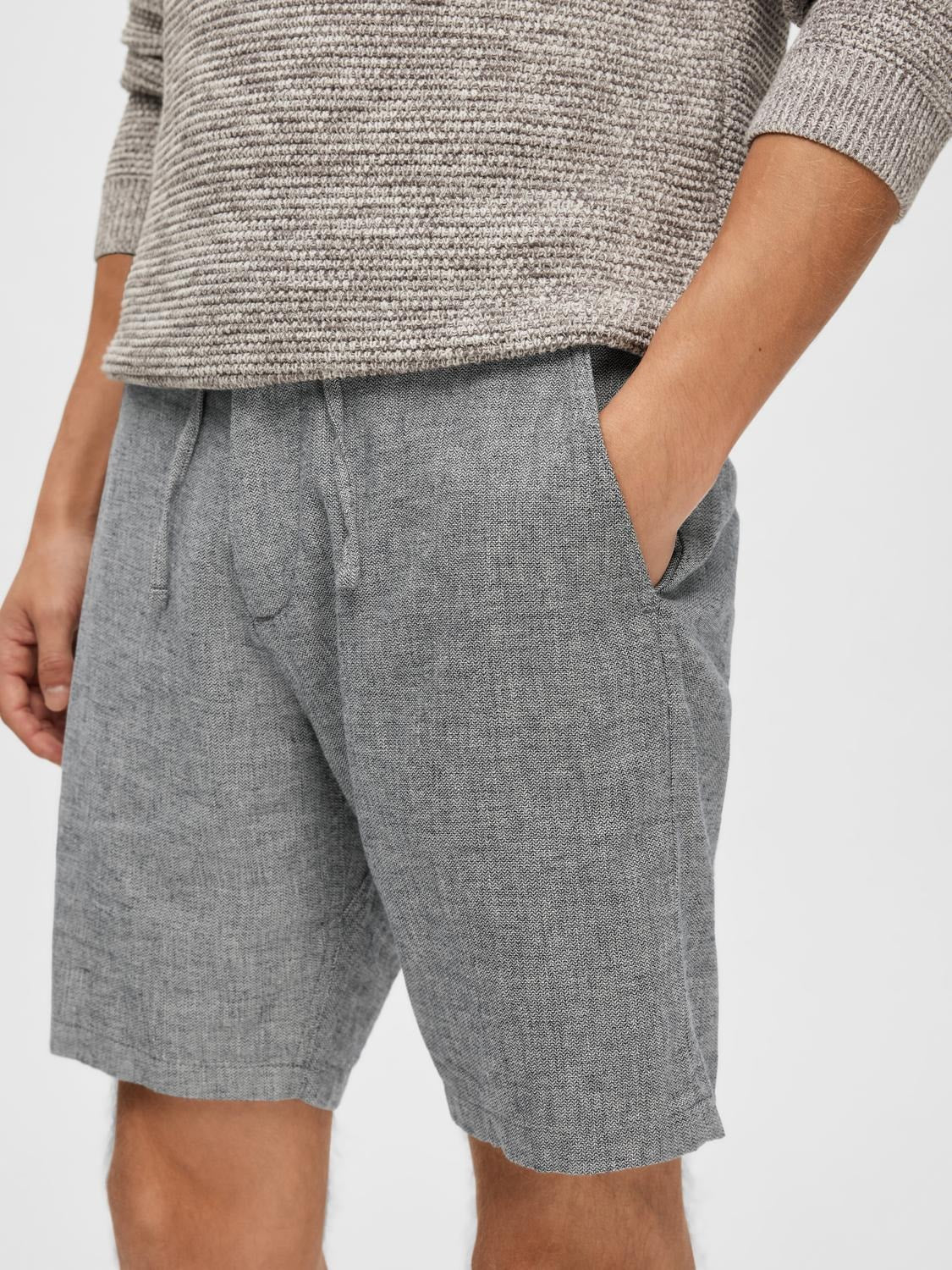 SLHREGULAR-BRODY LINEN SHORTS NOOS - Shorts