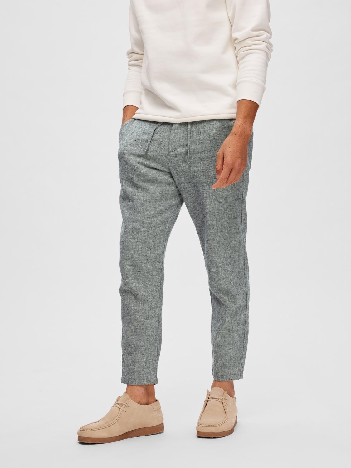 SLH Linnen Pants Sky Captain