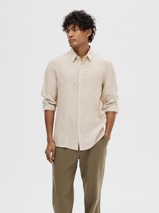 SLH KYLIAN LINNEN SHIRT pure cashmere