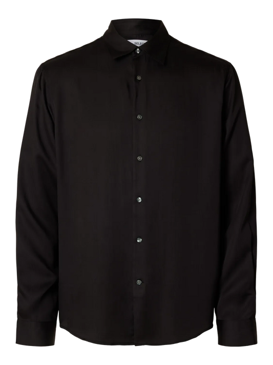 SLHRELAX-CHARLIE SATIN SHIRT LS