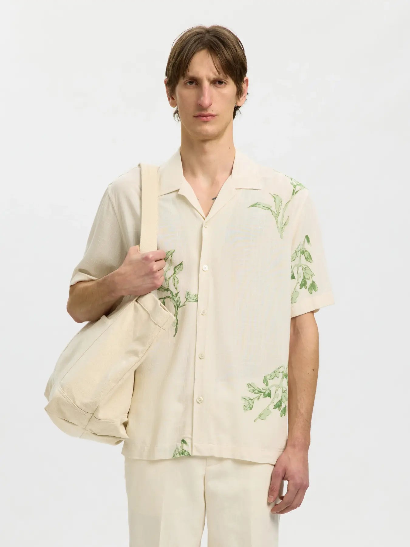 Selected - SLHREGTERRY AOP SS Shirt - shirt