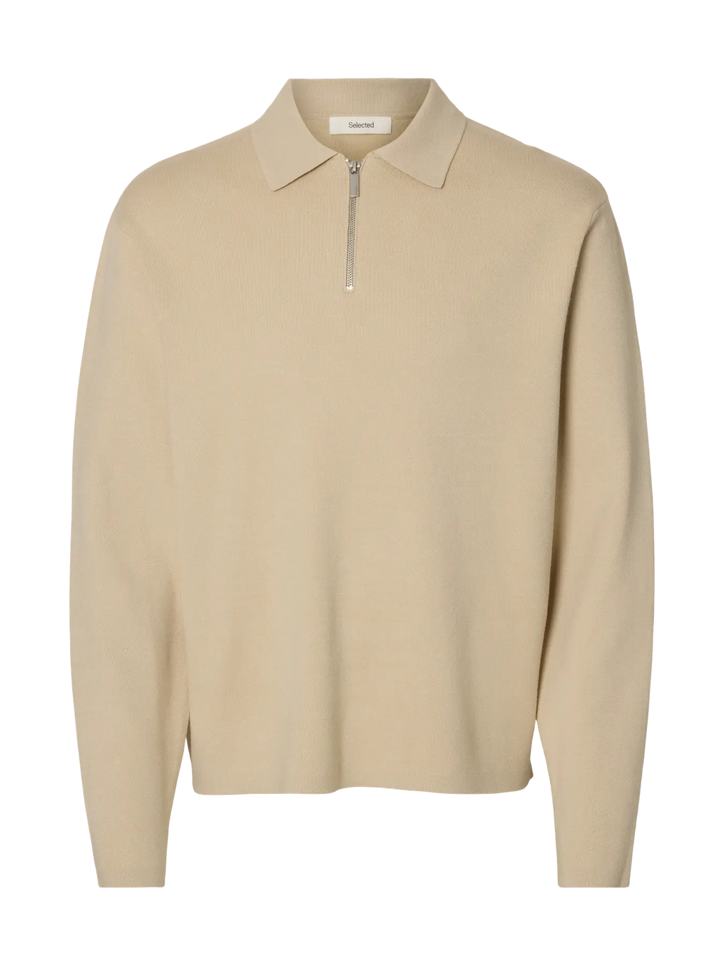 SELECTED - SLHTELLER FN RELAXED HALF ZIP POLO NOOS Top