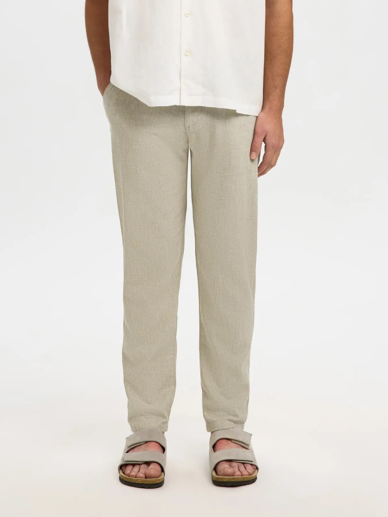 SELECTED - SLH172 SLIMTAPE BRODY LINEN PANT NOOS - Pants