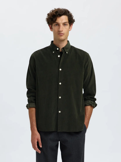 SLHREGDANNI CORD BD LS SHIRT NOOS