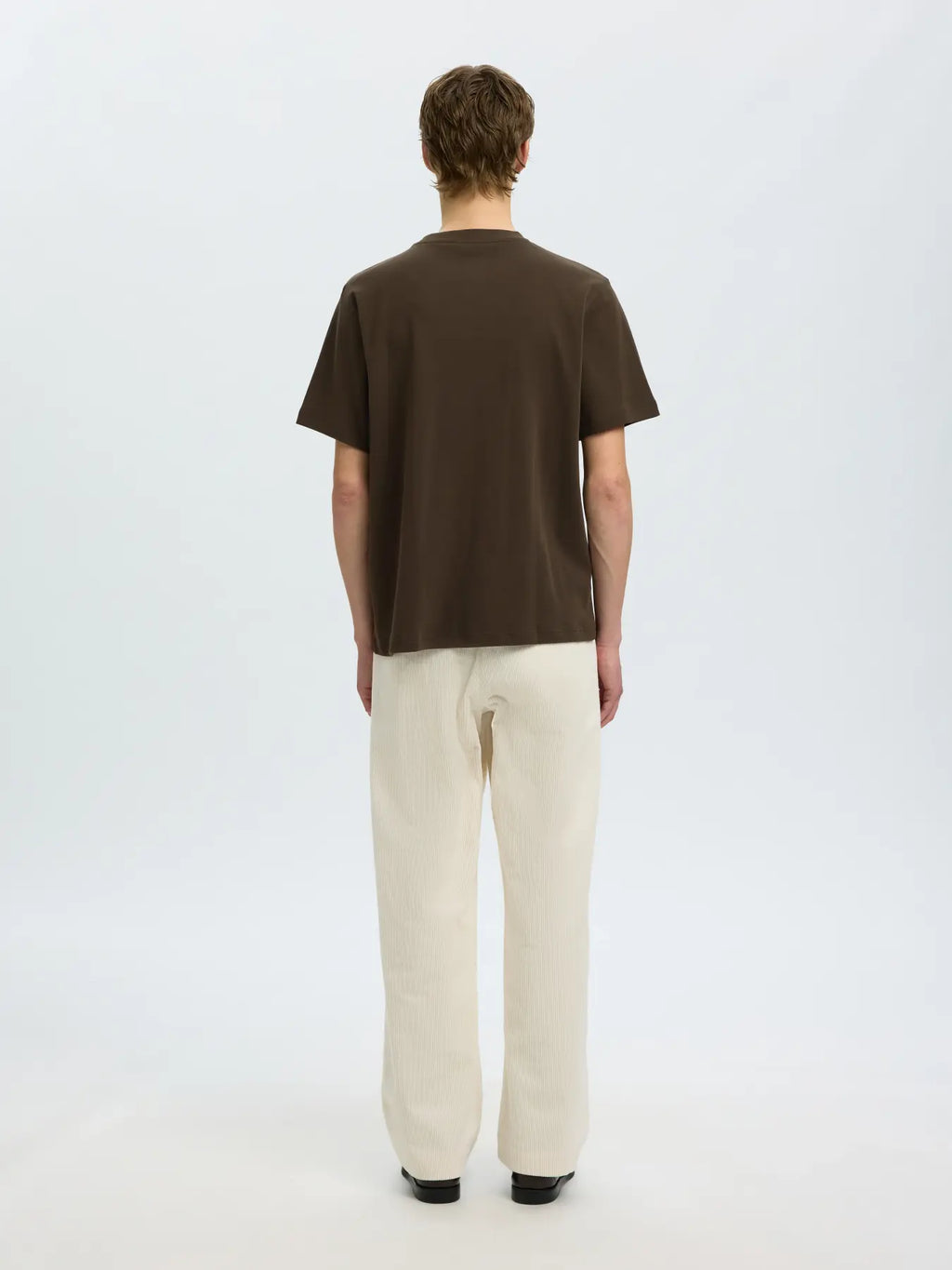 Selected- SLMTAJ MID WGT PEACH SS O-NECK TEE NOOS - T-shirt